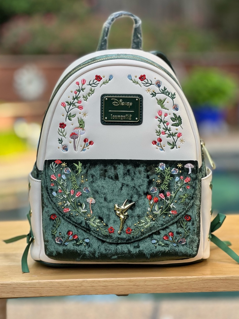 Loungefly Peter Pan Tinker Bell Exclusive Floral Mini Backpack NWT